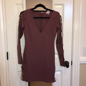 NEW TOBI Purple Bodycon Long-Sleeve Dress